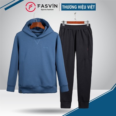Bộ Nỉ Xốp Nam FASVIN AD24649+DT24645.HN vải thể thao rất nhẹ và bền đẹp
