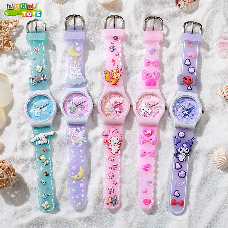 Đồng Hồ Đeo Tay Kĩ Thuật Số Hình Kuromi, Melody, Kitty - Phụ Kiện Đồng Hồ Thời Trang Cho Bé Với Dây Đeo Silicon Mềm Mại