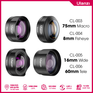  ULANZI CL-003   CL-004   CL-005   CL-006 - Lens Điện Thoại Macro   Tele   Fisheye   Wide 8mm   16mm   60mm   75mm 