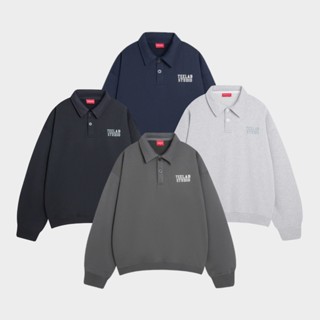 Áo Polo Sweater Teelab Nỉ Chân Cua Basic Logo Unisex Nam Nữ Local Brand HD095