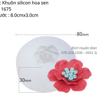 Khuôn silicon hoa sen 1675