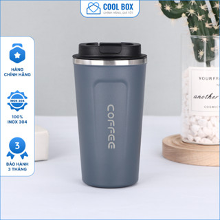   Loại 1 xịn  Cốc giữ nhiệt COFFEE HOLIC khắc laser 510ml 380 ml chất liệu inox 304 giữ nóng lạnh 12h 