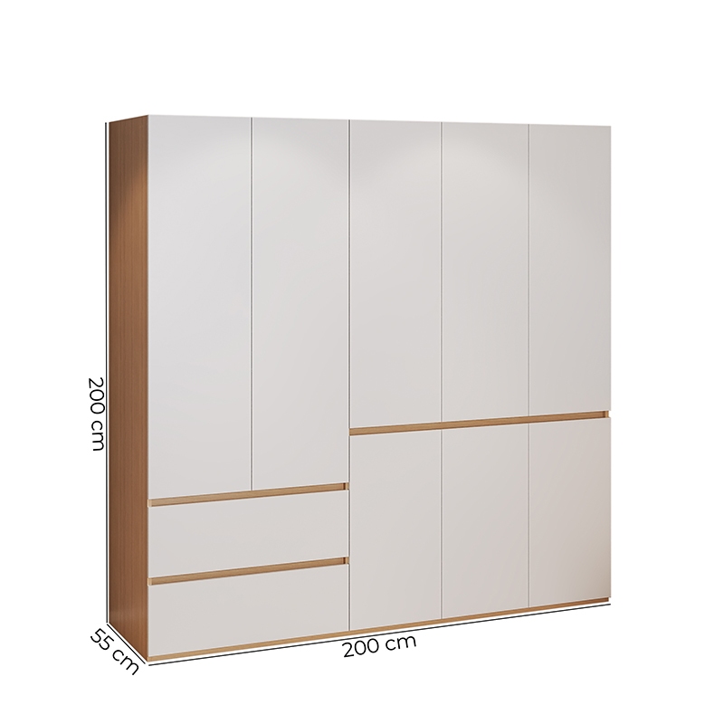 Tủ quần áo gỗ mdf phủ melamine mẫu mới