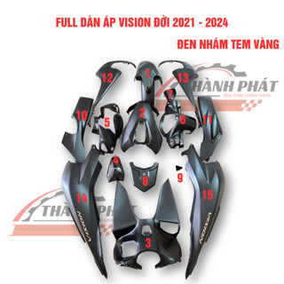  DÀN ÁO VISION ĐEN NHÁM 2021,2022,2023 FULL 15 MÓN NHƯ HÌNH ZIN HÃNG HONDA 