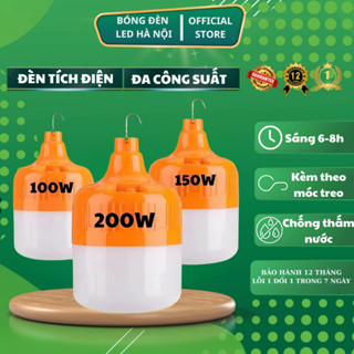 Bóng Đèn Tích Điện Công Xuất 50W 100W 150W 200W Bóng Đèn Led Tích Điện Chống Nước Sạc USB