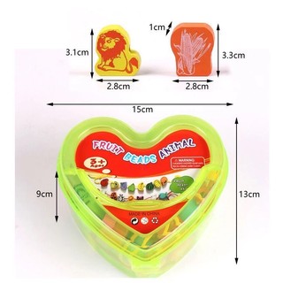 Xâu hạt gỗ hộp trái tim