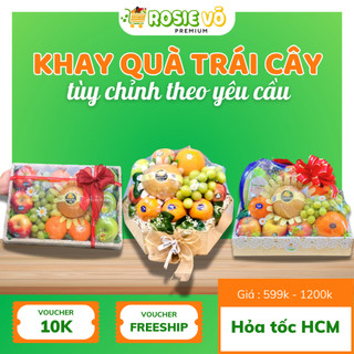 [Hỏa tốc HCM] Hộp Quà Tặng Trái Cây Nhập Khẩu Cao Cấp Sài Gòn ~ 3-4kg đảm bảo hàng loại 1, trái cây tươi ngon