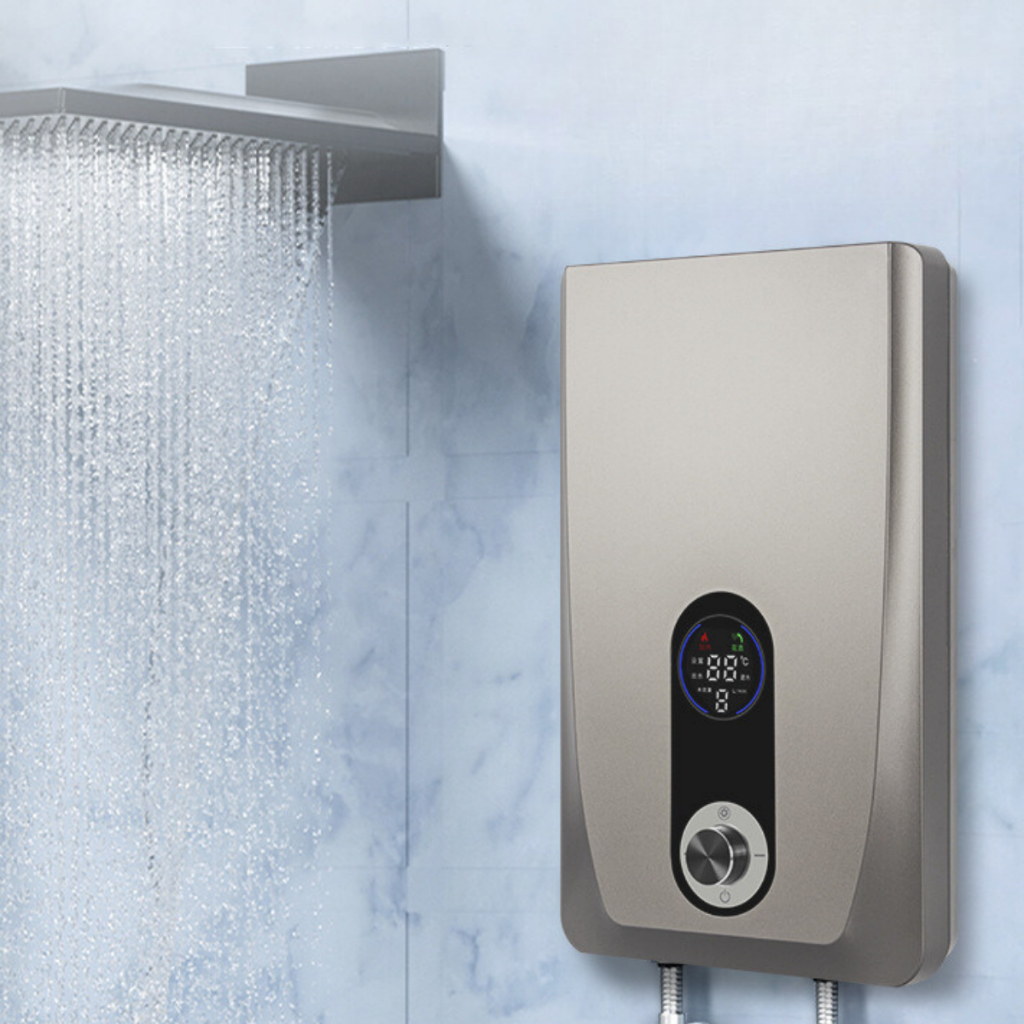 Máy nước nóng trực tiếp có bơm tăng áp DSK- 55, công suất 5500W, Chống Khô, Chống Bỏng, Chống Giật