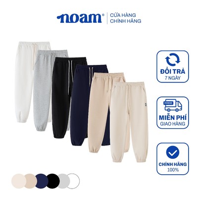Quần nỉ bo gấu Unisex NOAM Teeny Homie Form rộng - Màu đen/ trắng/ be/ xám/ xanh than/ be đậm