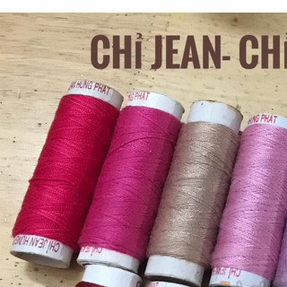  Link Chỉ Cuộn Sợi Chỉ To Kiểu Chỉ Jean Dùng May Thêu Handmade Vải Nỉ Len Thêu Thùa Phụ Liệu May 