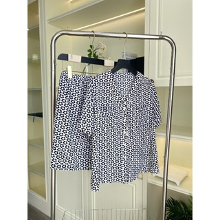 VIBES Pijama ngắn cổ V Vie Jane Py Set phom rộng từ 37-80kg