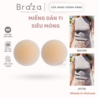 Miếng Dán Che Nhũ Hoa Tàng Hình Siêu Mỏng Không Lộ Viền Sử Dụng Nhiều Lần Cao Cấp BRAZA - 399 - 500