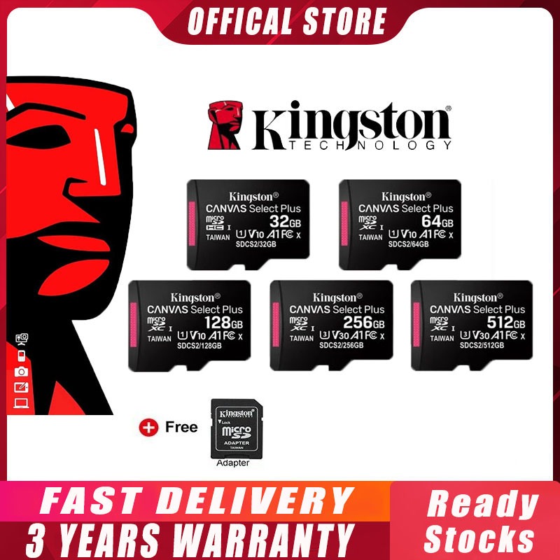 Thẻ Nhớ Micro SD Kingston 512GB/256GB/128GB/64GB/32GB MicroSD Tốc độ cao sd card