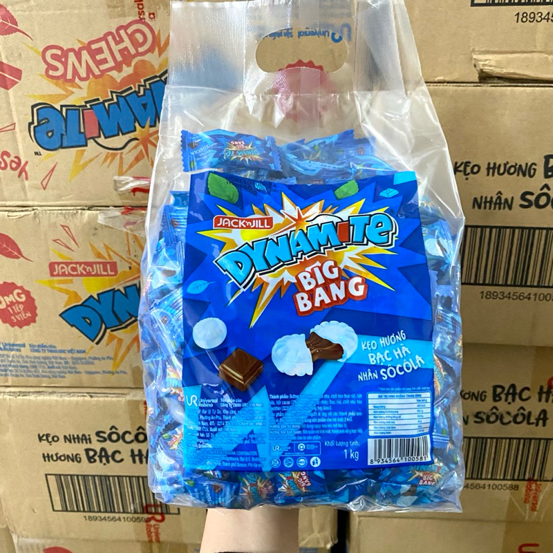  Kẹo Dynamite Big Bang Bạc Hà Nhân Socola Gói 1kg hàng chính hãng cty 