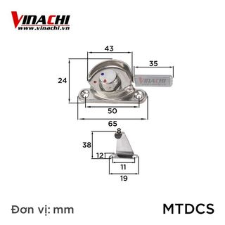 MÓC KHOÁ CỬA SỔ - MÓC KHOÁ CÓ CHỐT XOAY TRÁI - 1 CÁI
