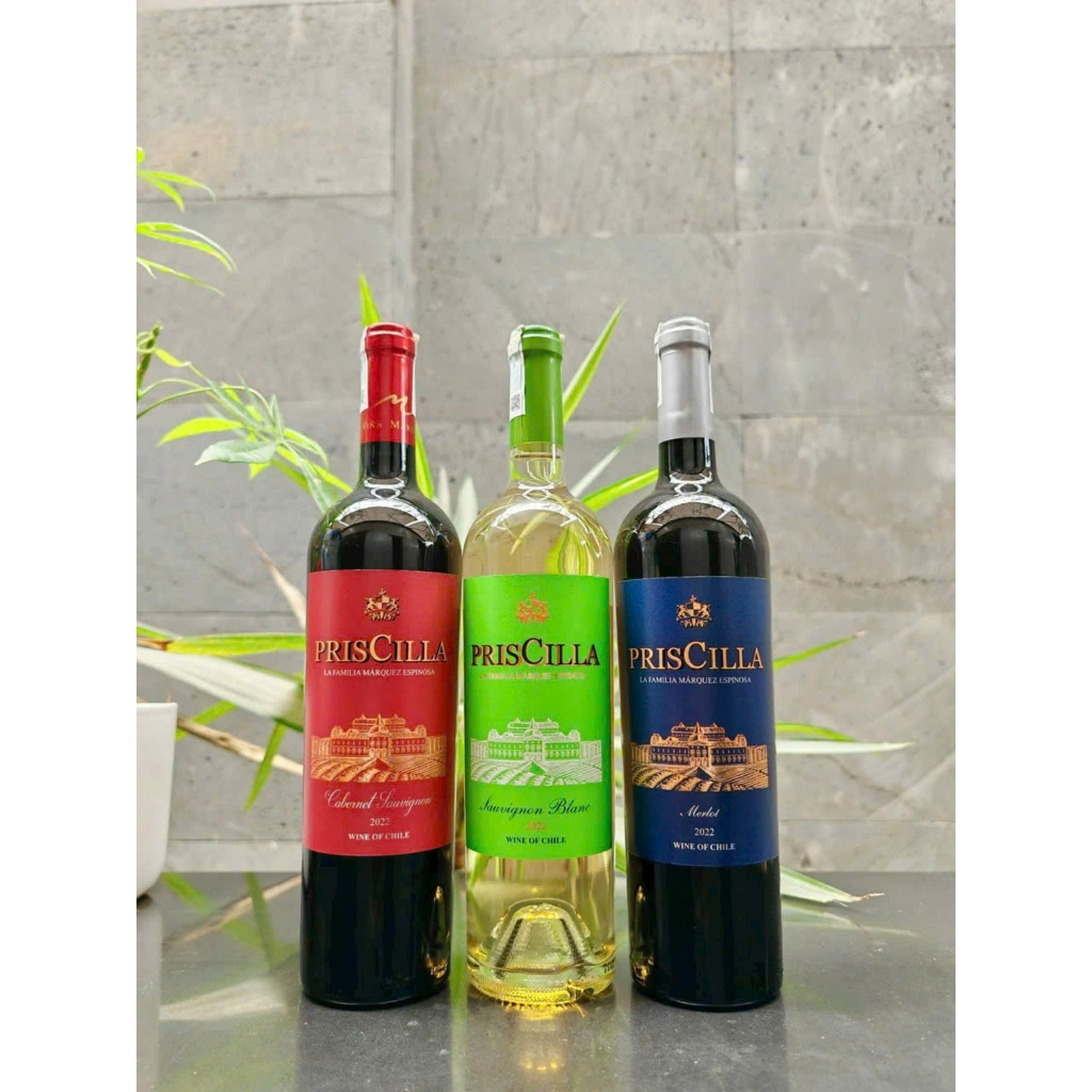 Rượu vang Chile PrisCilla nhập khẩu