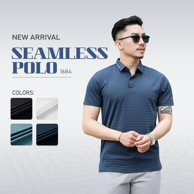 Áo Polo Nam URBAN Không Viền, Chất Thun Lạnh, Co Giãn Tốt, Thoải Mái, Thoáng Mát, Nhẹ Tênh, Phong Cách Basic NO.1684