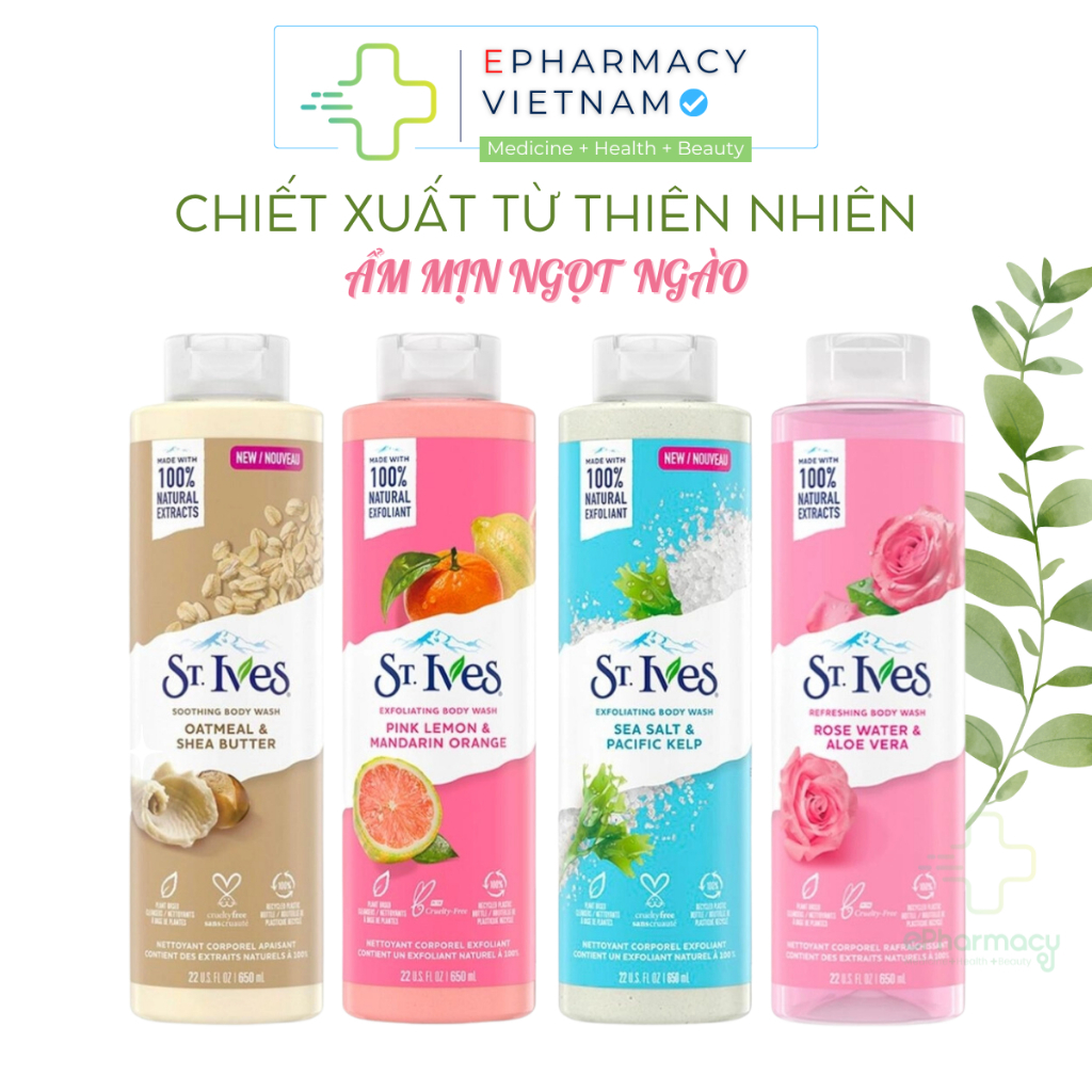 Sữa Tắm St.Ives Tẩy Tế Bào Chết Dịu Nhẹ, Dưỡng Da Mềm Mịn - ST. Ives Exfoliating Body Wash