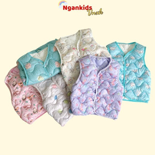 Áo phao gile lót bông cho bé, áo phao siêu nhẹ, Áo lông mềm mịn cho bé trai bé gái 13-28kg TT240+TT248+TT253+TT291+TT388