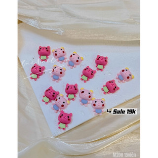 CHARM GẤU HỒNG M208 SET 15 VIÊN