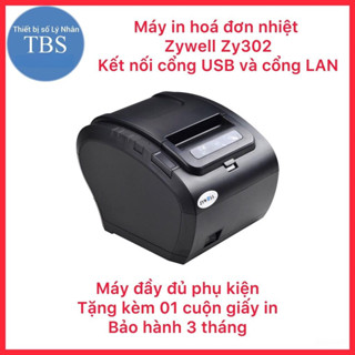 Máy in hóa đơn nhiệt Zywell ZY303 kết nối cổng USB và cổng LAN, in khổ K80