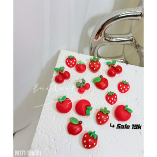 CHARM TRÁI CÂY DÂU CHERRY TÁO M171 SET 15 VIÊN