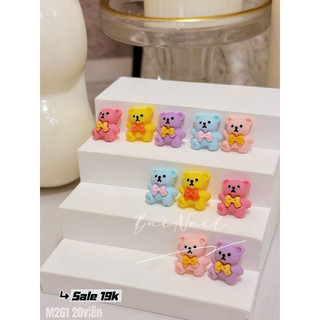 CHARM GẤU MIX MÀU  M261 set 20viên