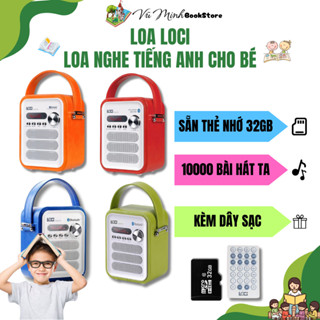  Loa Loci P50 Bản nâng cấp loa nghe tiếng Anh cho bé bao gồm List bài hát 10000 bài học tiếng Anh sẵn thẻ nhớ 16gb 