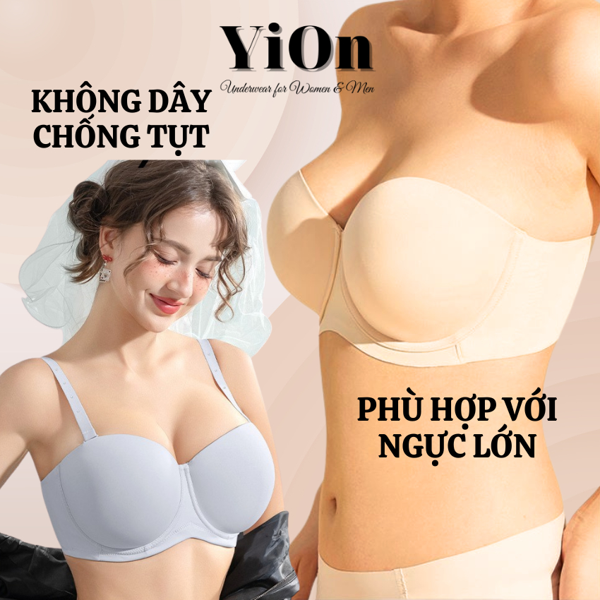 Áo Ngực Cup Ngang Không Dây Không Độn Có Bigsize Dành Cho Ngực Vừa Và LớnYiOn Underwear BIG9