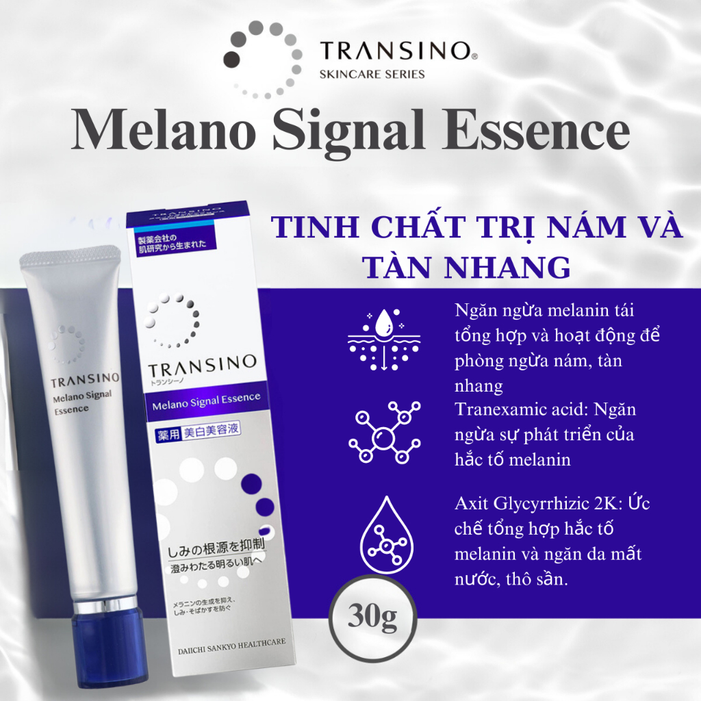 Tinh chất dưỡng trắng ngừa nám Transino Melano signal Essence 30g 50g Nội Địa Nhật bản