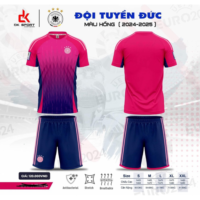 bộ quần áo thể thao đội tuyển ĐỨC hồng