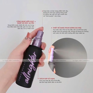 [CÓ BILL] Xịt giữ Makeup Urban Decay All Nighter Makeup Setting Spray