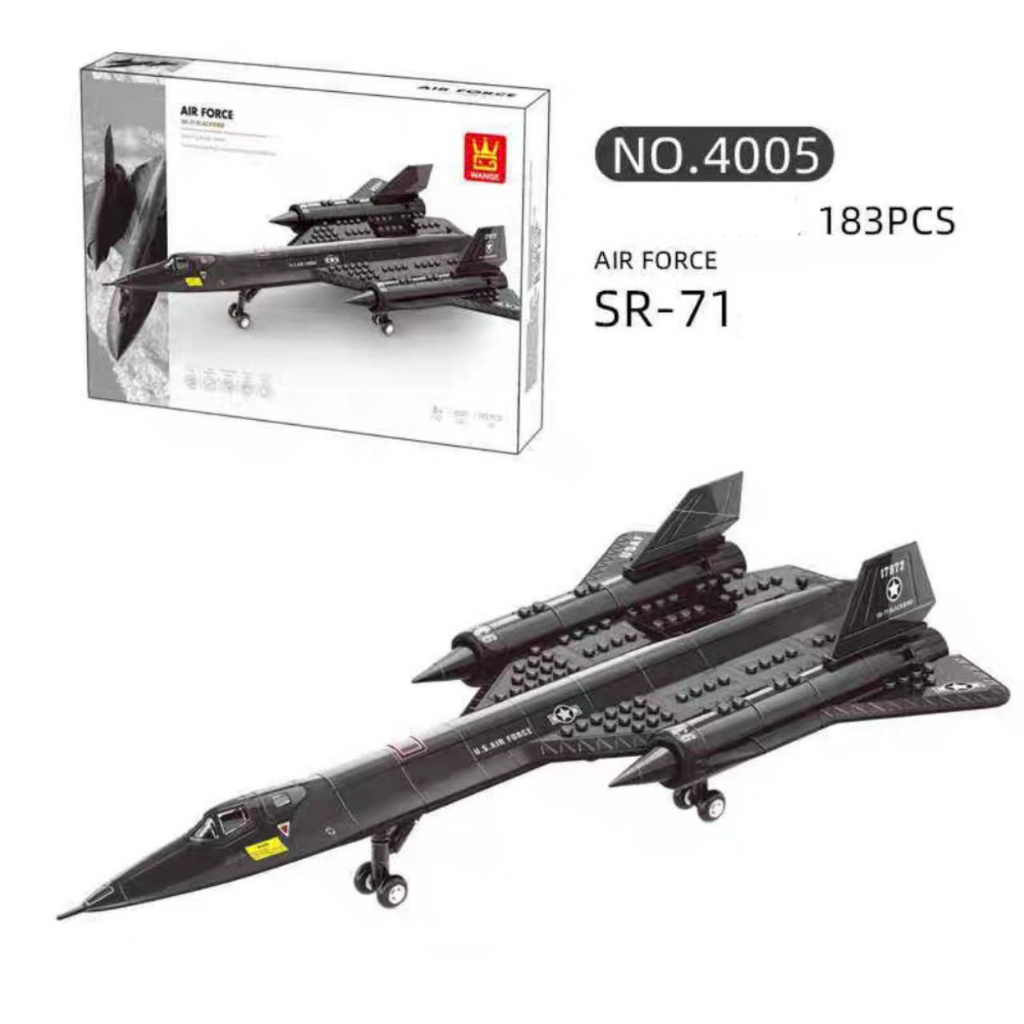 Đồ chơi lắp ráp wage 4005 Máy bay chiến đấu Chim Đen SR-71 - 183 mảnh