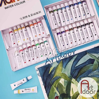 [ARTDOOR] Bộ màu Nước Tuýp MARIES 12ml (hộp giấy) -12 Màu - [xả kho]