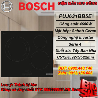 Bếp từ ba Bosch PUJ631BB5E seri 4