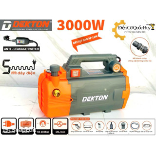 Máy rửa xe Dekton DKCWR 3001Plus chỉnh áp 3000w chính hãng siêu bền siêu mạnh Thế hệ 2024