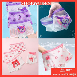 ❤️ Hàng Mới Vê ❤️. Set 4 Quần Chíp Kuromi Cho Bé Gái Dễ Thương  . Combo 4 Quần Lót cho bé gái chất cotton , Chíp Đùi