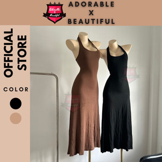   Ảnh Thật  Đầm Ba Lỗ Dài Đuôi Xòe Chất Thun Đen Nâu Đầm Sát Nách Maxi Ôm Body Hot Trend 2024  AdorablexBeautiful  
