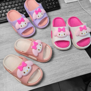 TẶNG THÊM 1 ĐÔI DÉP NGẪU NHIÊN Dép bánh mì 2 lớp siêu nhẹ siêu mềm cho bé gái hình thỏ Melody ĐẦU TO 3D