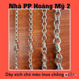 Dây Dắt Chó - Dây Xích chó mèo Inox ( Có chống Xoắn Giữa )