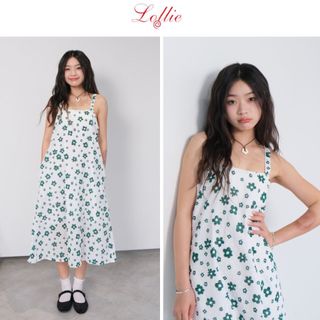 LOLLIE STUDIO - Váy 2 dây suông hoa xanh nơ lưng Evie Dress TKV168 đầm mùa hè nhẹ nhàng thoáng mát