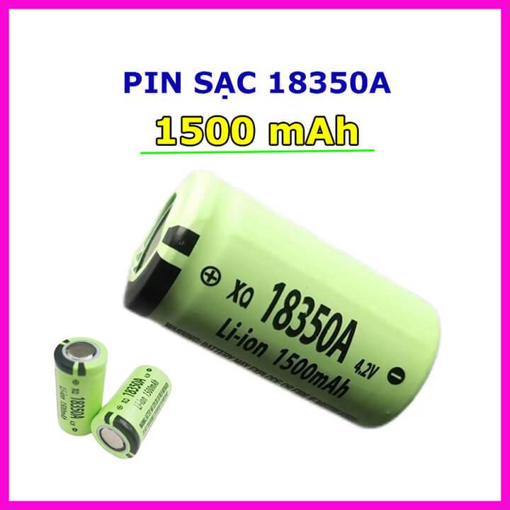 Pin Lithium sạc tích điện 18350A 1500mAh 4.2V cho đèn pin siêu sáng X-Balog BL-350X và các dòng thiế