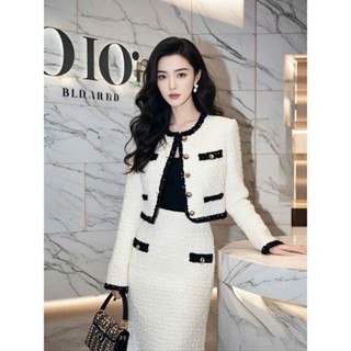  Set váy dạ mùa đông cổ tròn viền đen chân váy bút chì sét dạ dáng dài áo cài lệch hàng tk dày đẹp l1 