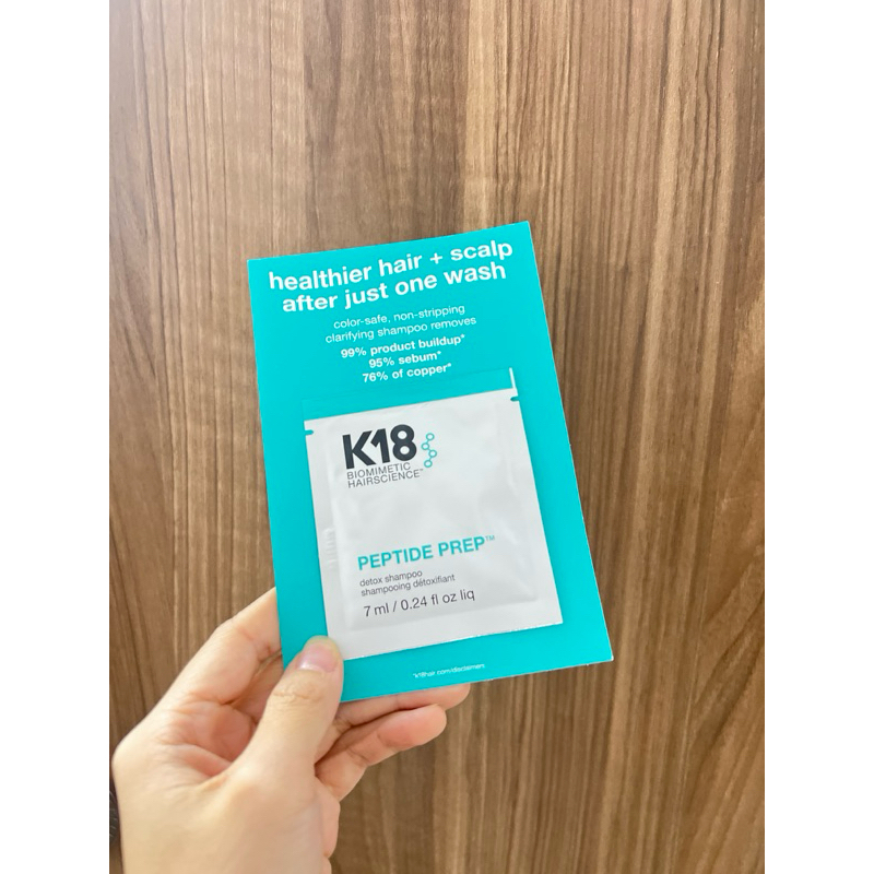[Sample 7ml] Dầu gội thải độc tố và dầu thừa K18 Biomimetic Hairscience PEPTIDE PREP Clarifying Deto