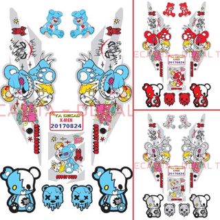 (Nhiều mẫu màu)Tem xe điện X Men mẫu gấu bạo lực siêu hot,decal 4 lớp chống nước