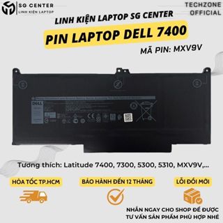 Pin Laptop Dell Latitude 7400 7300 5300 5310 MXV9V 60W - Pin Zin Mới 100%  BẢO HÀNH LỖI 1 ĐỔI 1