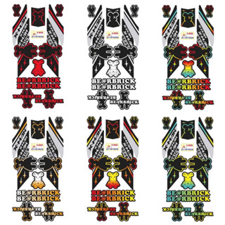 Tem xe điện X-MEN mẫu GẤU BEARBRICK  kèm logo tem 4 lớp chống nước chống phai màu