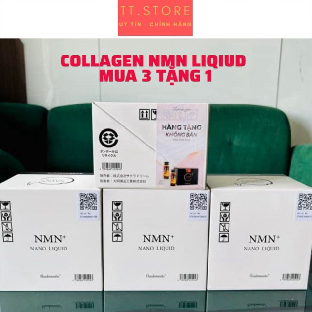 [Date Mới] Nước Collagen Trẻ Hóa Da NMN + Arg Liquid 12000 Cao Cấp Hộp 12 Lọ Của Nhật Bản.