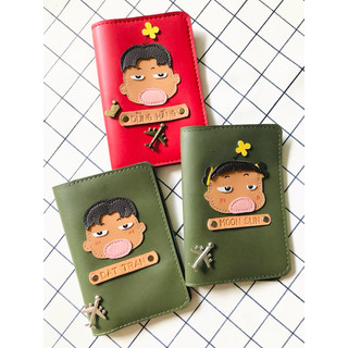 (chat chốt tên-chọn màu) Vỏ hộ chiếu Quỳnh aka, passport cover, bọc hộ chiếu, bao da hôn chiếu