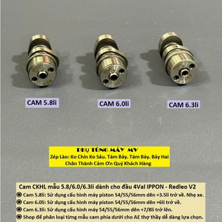Cam 4Val CKHL mẫu 5.8/6.0/6.3li dành cho đầu IPPON và Redleo V2